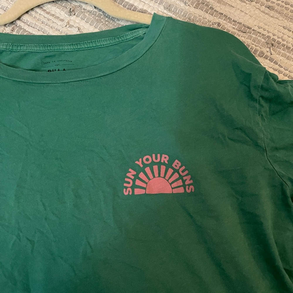 Billabong green crop flow top